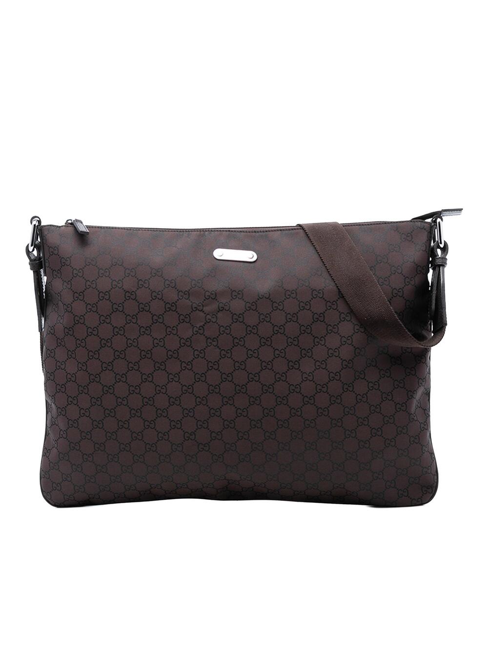 Gucci Zip Top Messenger Bag Gg Coated #287434G59B